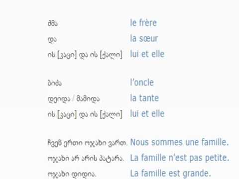 ფრანგულის გაკვეთილი 2 (ოჯახი)/French Lessons 2/Французский язык Урок 2